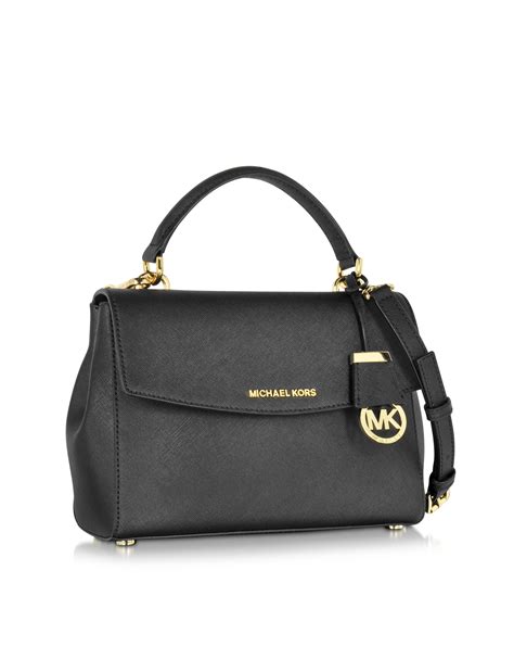 michael michael kors small satchel black|michael kors small black satchel.